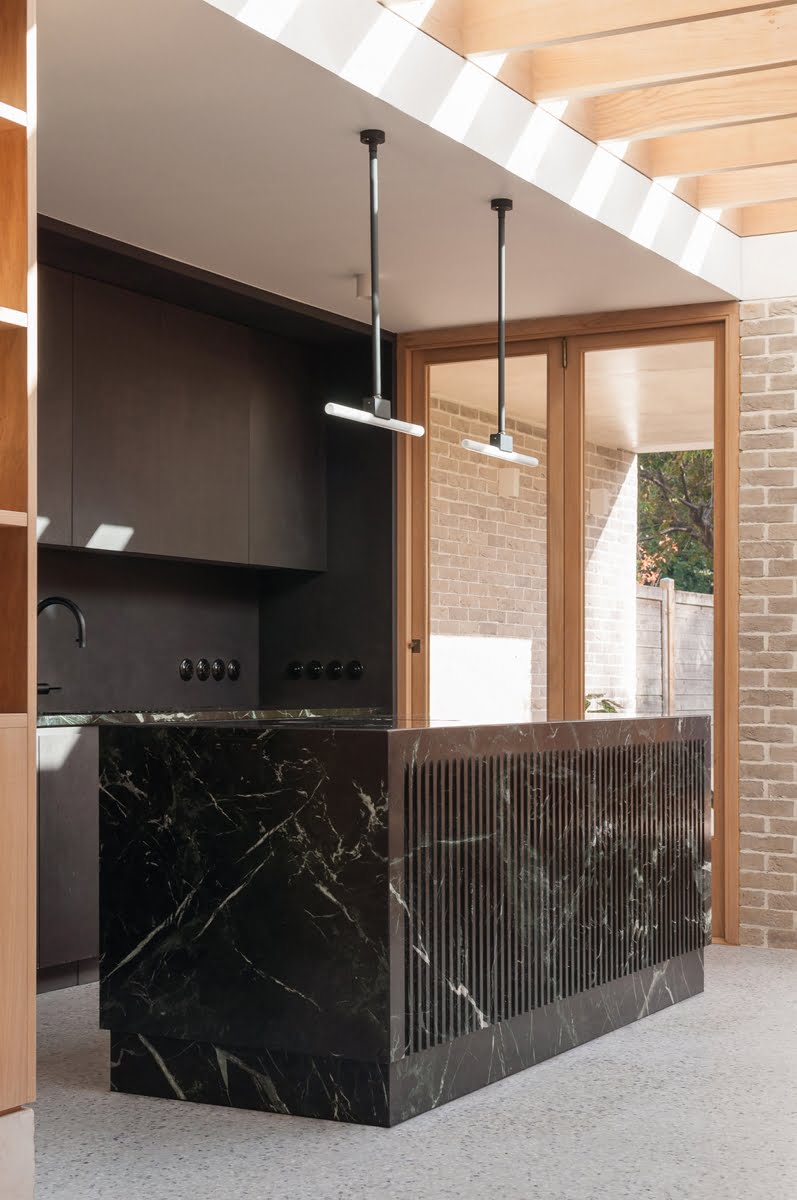 Matt finish black kitchen